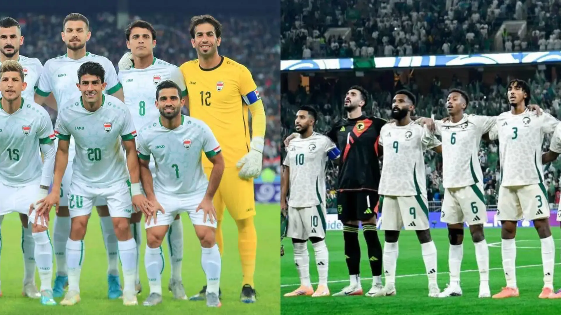 التشكيلة المتوقعة لقمة العراق والسعودية اليوم في تصفيات كأس العالم 2026